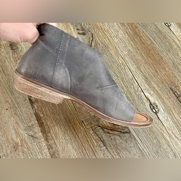 Free People Sandals Shoes Women’s US 7 Mont Blanc Leather Gray Brown Boho - Picture 12 of 15